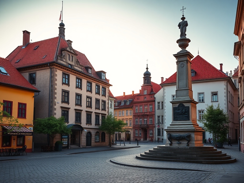 Krajobraz z Górowa Iławeckiego z elementami tajemniczości i historycznymi nawiązaniami.