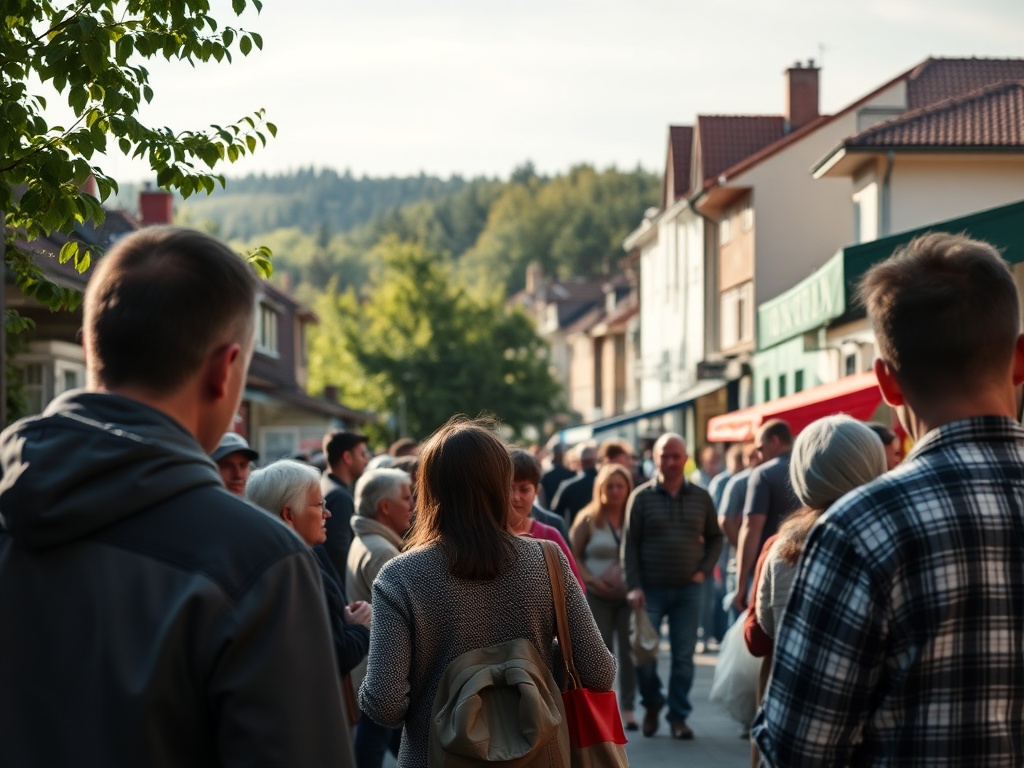 Mieszkańcy Górowa Iławeckiego podczas akcji sadzenia drzew w ramach obchodów Dnia Ziemi.